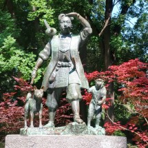 Statue of the Japanese folk hero Momotaro in the&amp;nbsp;Tsar Simeon Garden Park